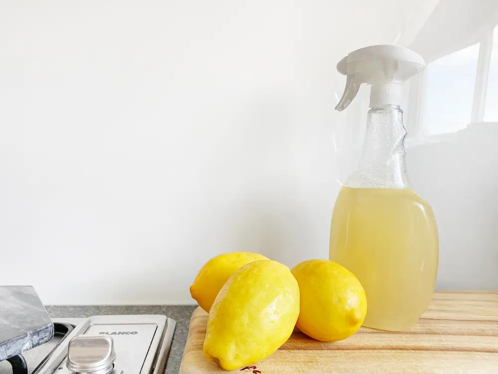 natural homemade cleaning product made with lemon