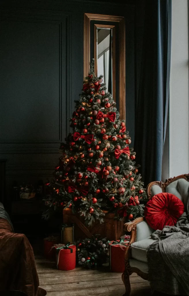 Christmas tree in living room
