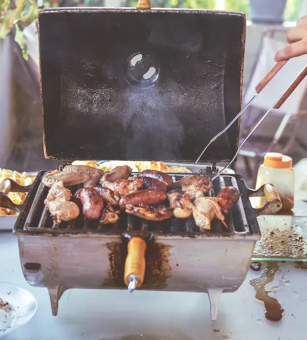 grill on apartment patio