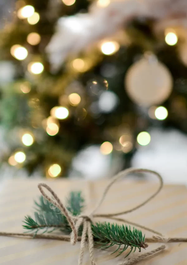 decor with christmas tree in background