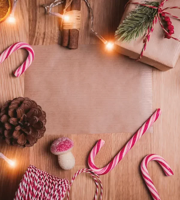 Christmas decor on table