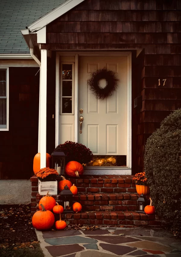 fall front porch decor